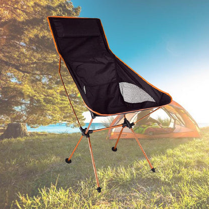 High Back Chair with Headrest - Orange