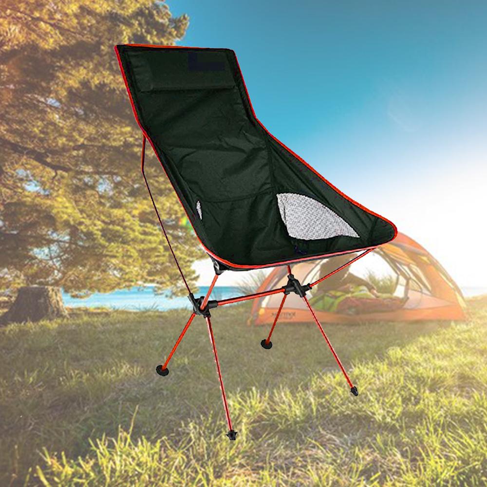 High Back Chair with Headrest - Red