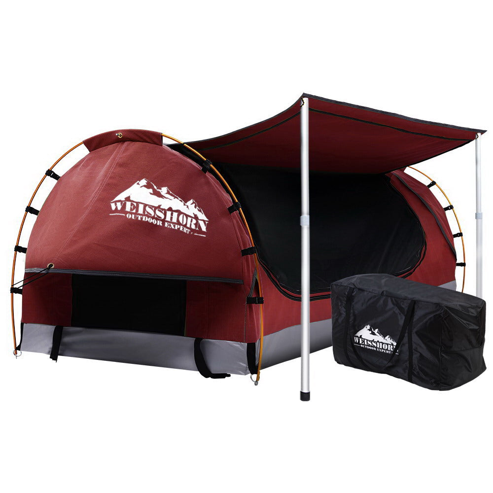 Weisshorn Double Swag - Red - 70mm Mattress