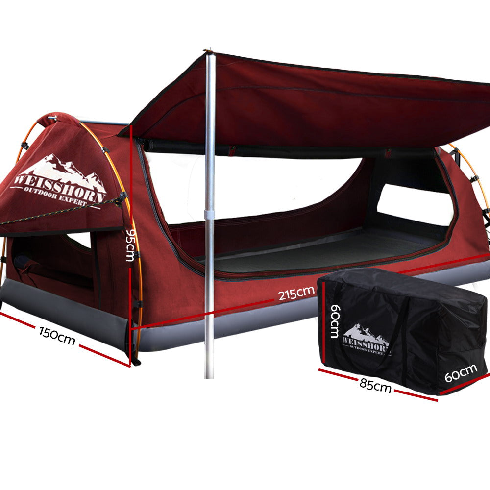 Weisshorn Double Swag - Red - 70mm Mattress