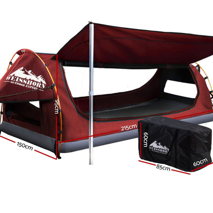 Weisshorn Double Swag - Red - 70mm Mattress