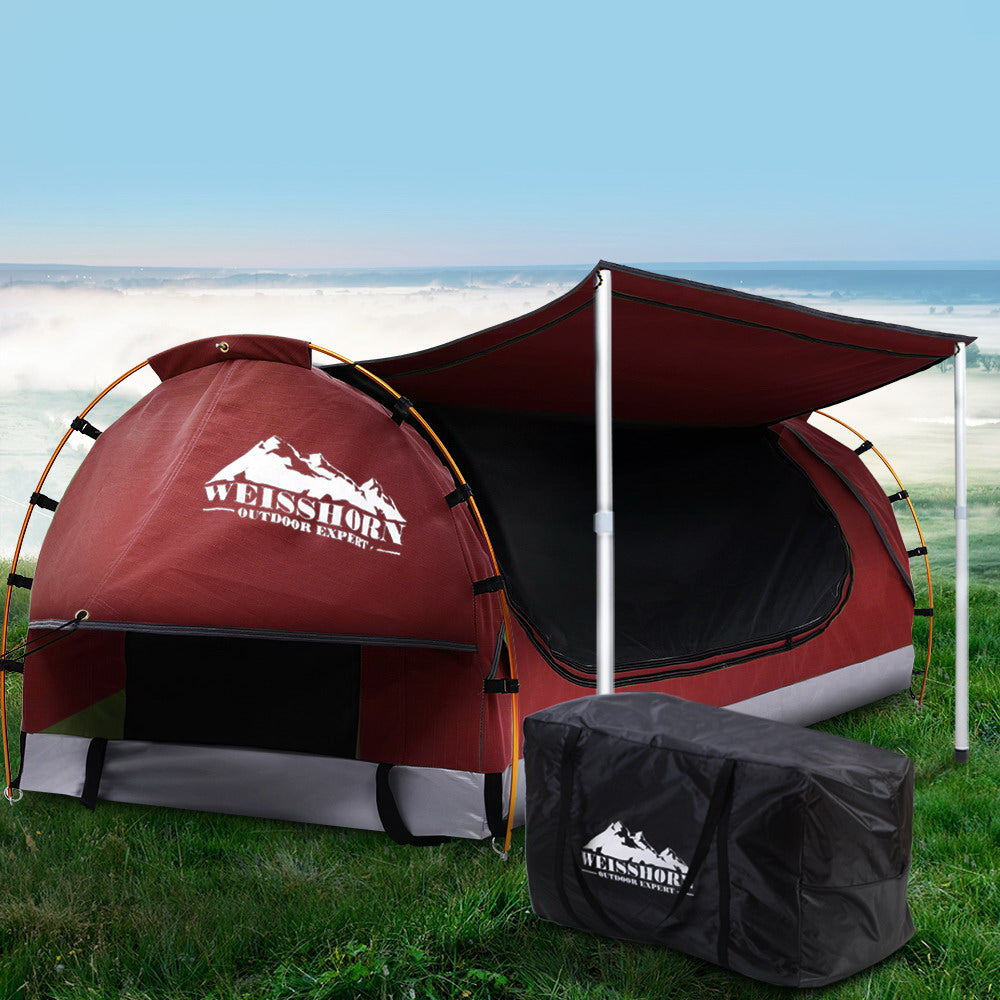Weisshorn Double Swag - Red - 70mm Mattress